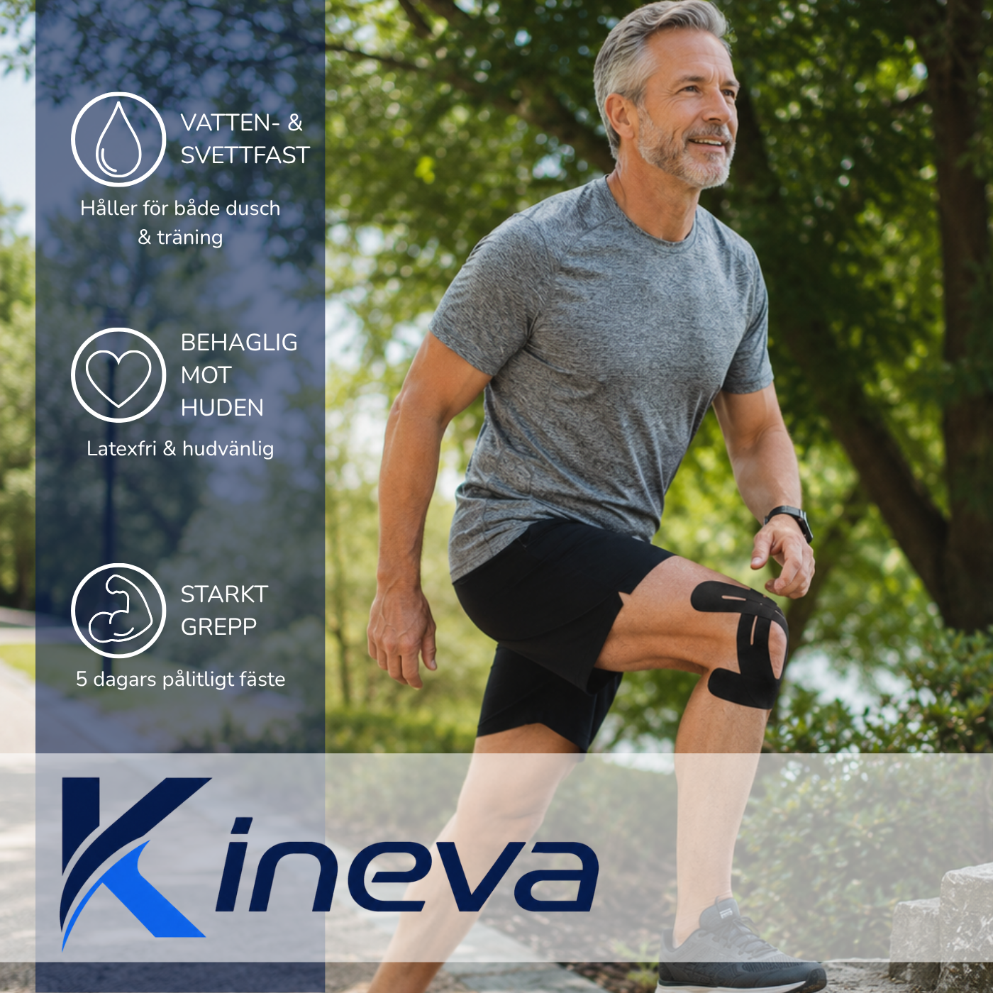Kineva - Kinesiologitejp för aktivt stöd